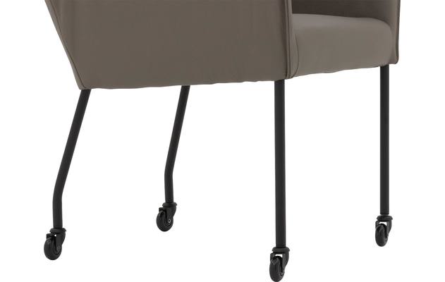 Goossens excellent eetkamerstoel leogang grijs leer - 8222227-08 2